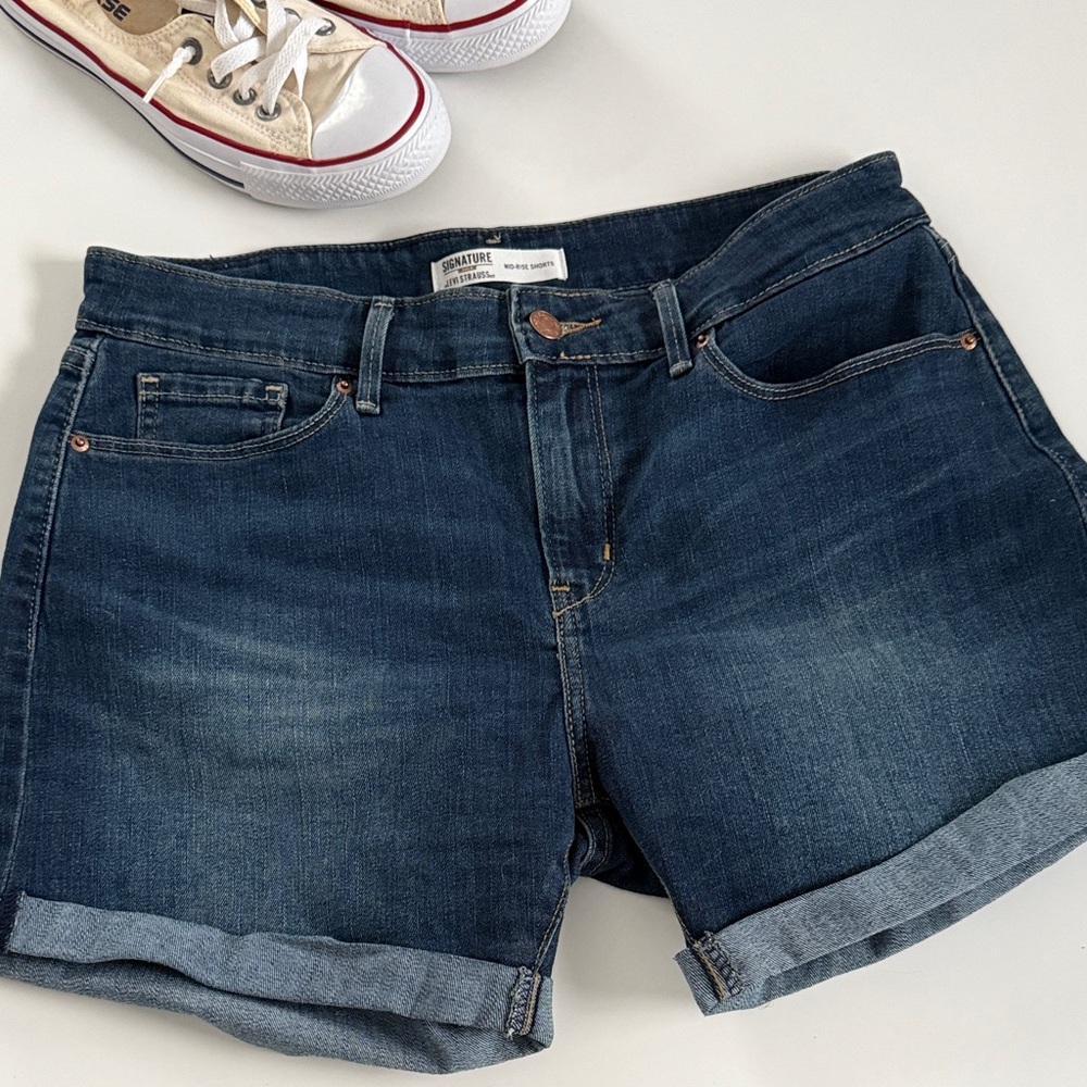 Signature by Levi Strauss Dark Blue Jean Shorts